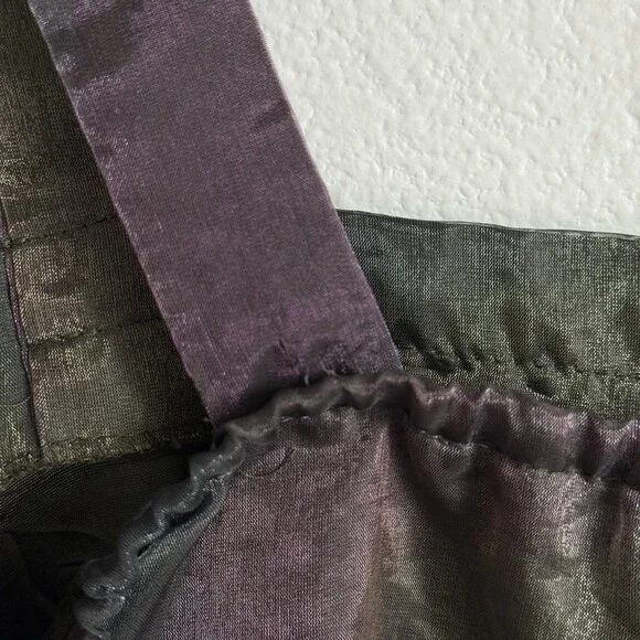 VTG 90s Grunge Iridescent Sheer Overlay Cami Top Goblincore Fairycore Whimsigoth - Picture 2 of 9